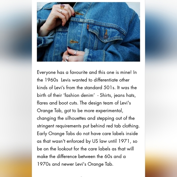 ***HOST PICK*** Levi's Vintage 1960s Classic Blue Jean Shorts - Picture 4 of 5